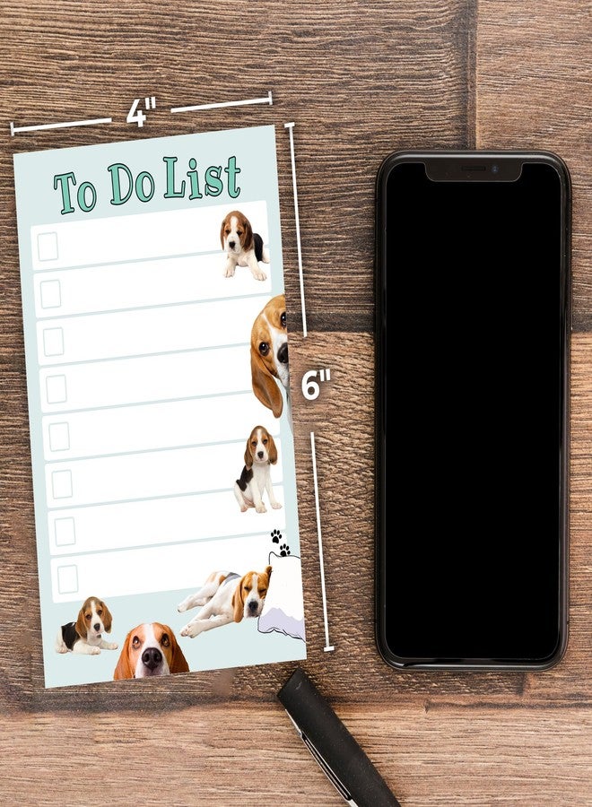 DAILY RITMO® Beagle Sticky to-Do List Notepad | Dog Mom Gifts for Women | Cute Beagles Stationery Pad 4x6” 50 Pages Made in USA | Christmas, Birthday Gift - Image 5